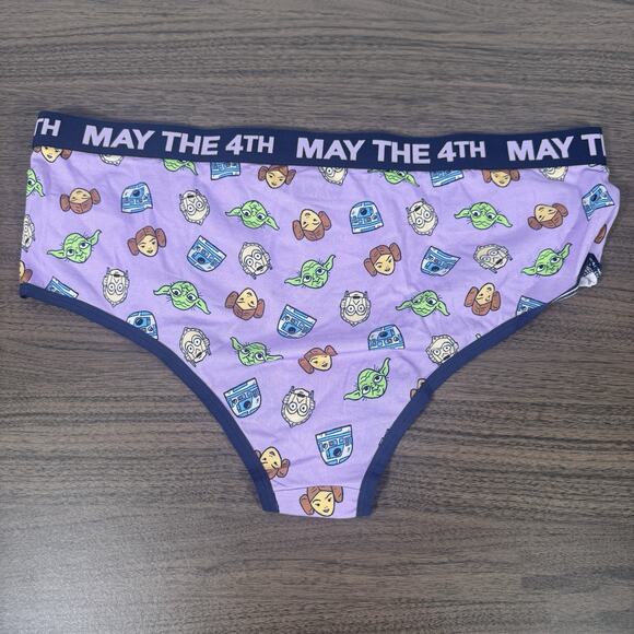 Torrid May the 4th be with you star wars cheeky panties. purple yoda leia r2-d2 - Picture 2 of 3